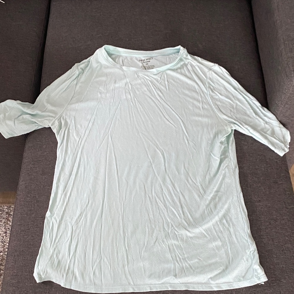 Nine West Mint Green Short Sleeve Top
